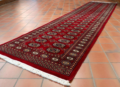 Handmade fine Pakistan Bokhara runner - 310336