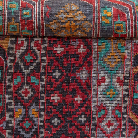 Antique Kilim covered blanket chest - 310393-B