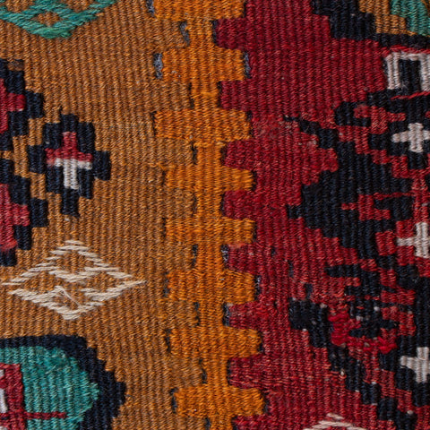 Small handmade Turkish kilim stool - 310428