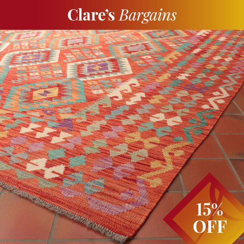 Handmade oversize Afghan Kilim - CB309281