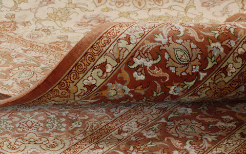 Extra fine handmade Persian Qum silk - 118869