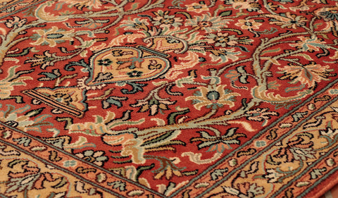 Handmade Kashmir Silk rug - 284848