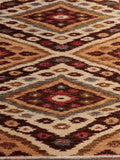 This Afghan Ikat has a repeating geometric pattern