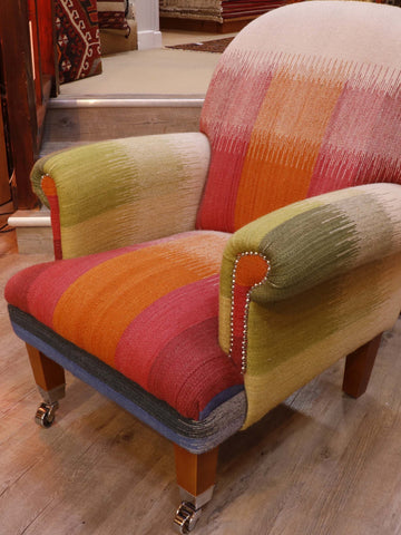 Clare Kilim Chair with chromed casters - 295516