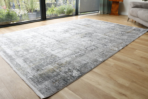 Woolknot Gooch luxury rug Grace Frost Grey