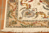Fine handmade Persian part silk Tabriz rug - 306300