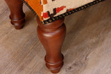 Medium Turkish kilim covered stool - 306822