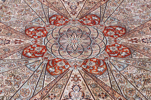 Fine handmade Kashmir silk carpet - 307298