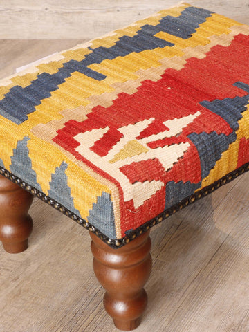 Small Turkish kilim stool - 307554