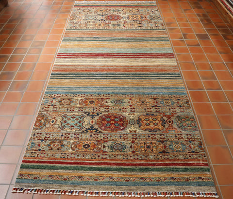 Handmade fine Afghan Samarkand wide runner - 308195