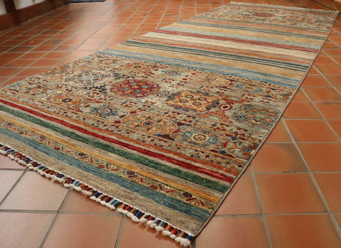 Handmade fine Afghan Samarkand wide runner - 308195