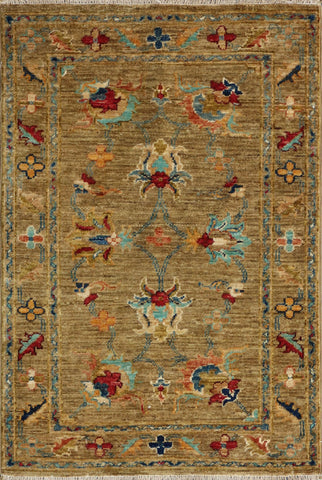 Handmade modern Afghan Ziegler rug - ENR308250