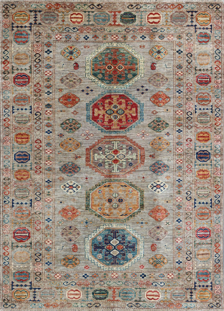 Handmade extra fine Afghan Kazak rug - ENR308269