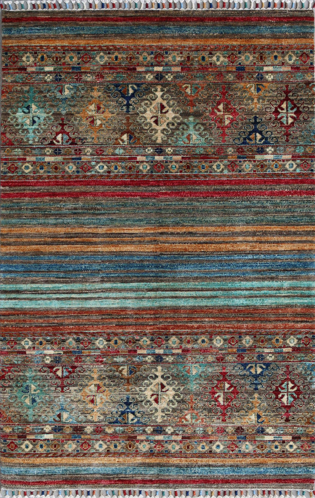 Handmade fine Afghan Samarkand rug - ENR308285