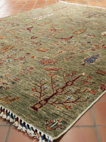 Handmade Afghan Kharjeen rug - 308517