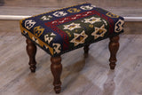 Medium Turkish kilim covered stool - 308677