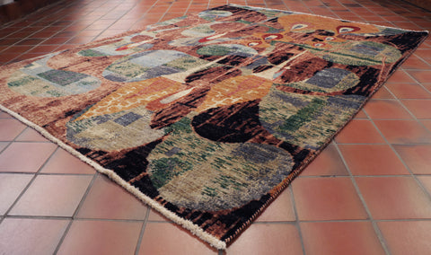 Fine handmade Afghan Abstract rug - 308949