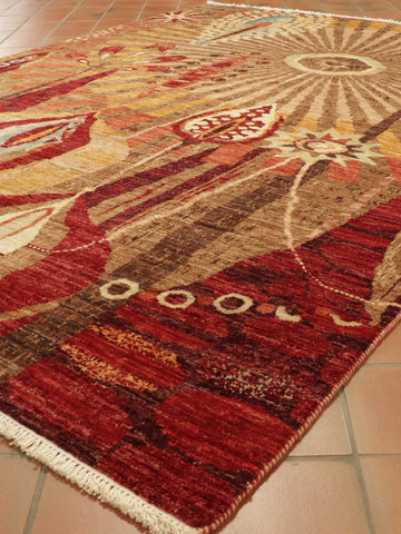 Fine handmade Afghan Abstract rug - 308952